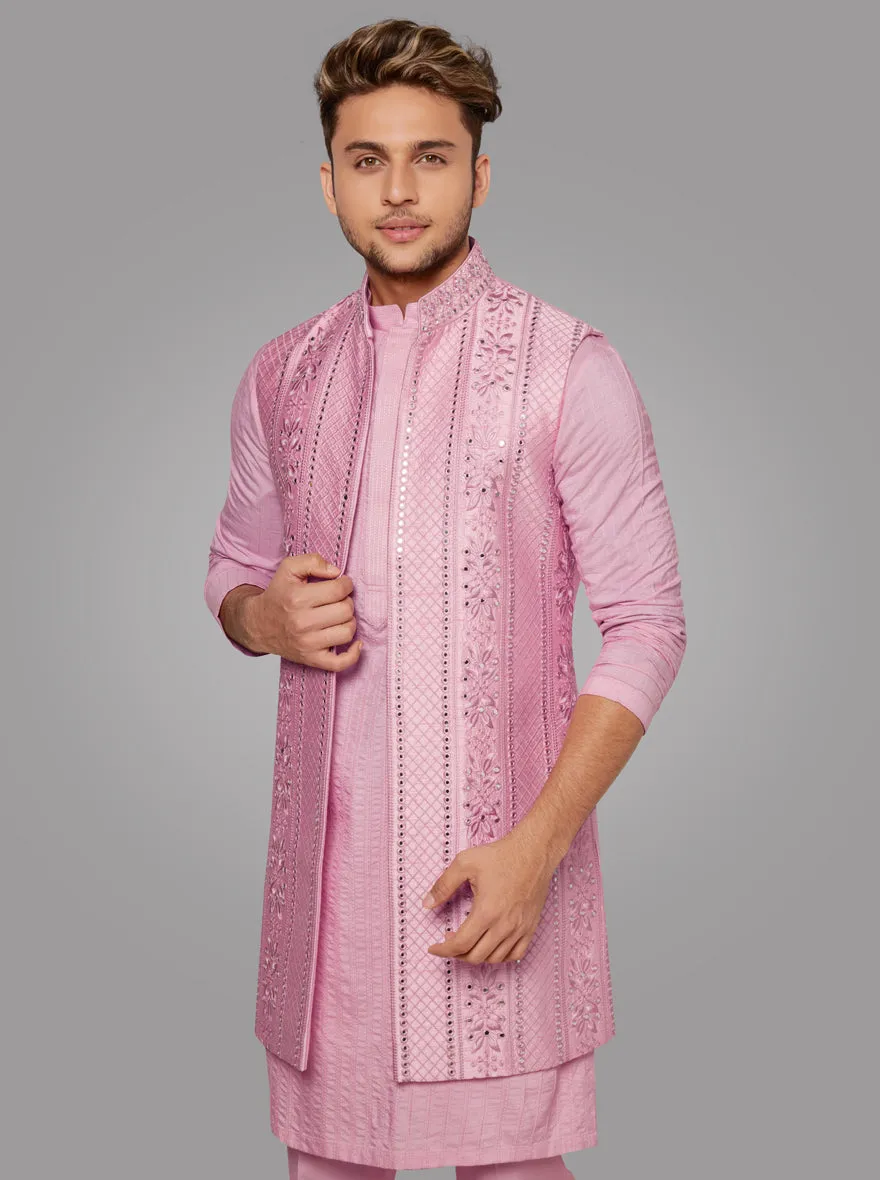 Pink Kurta with Jacket | TULA