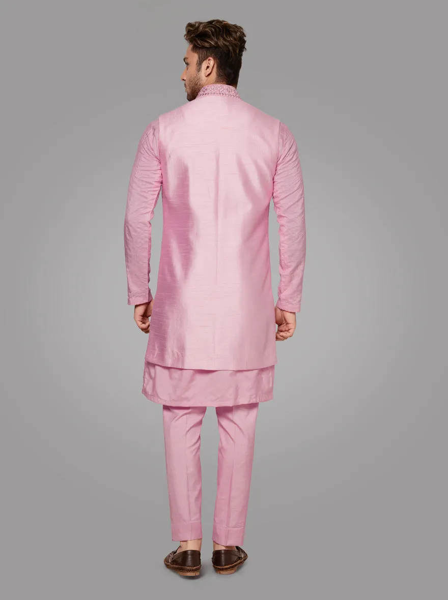 Pink Kurta with Jacket | TULA