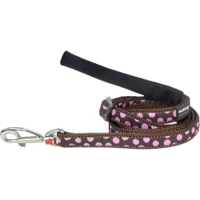 Pink Spots on Brown Dog Leash