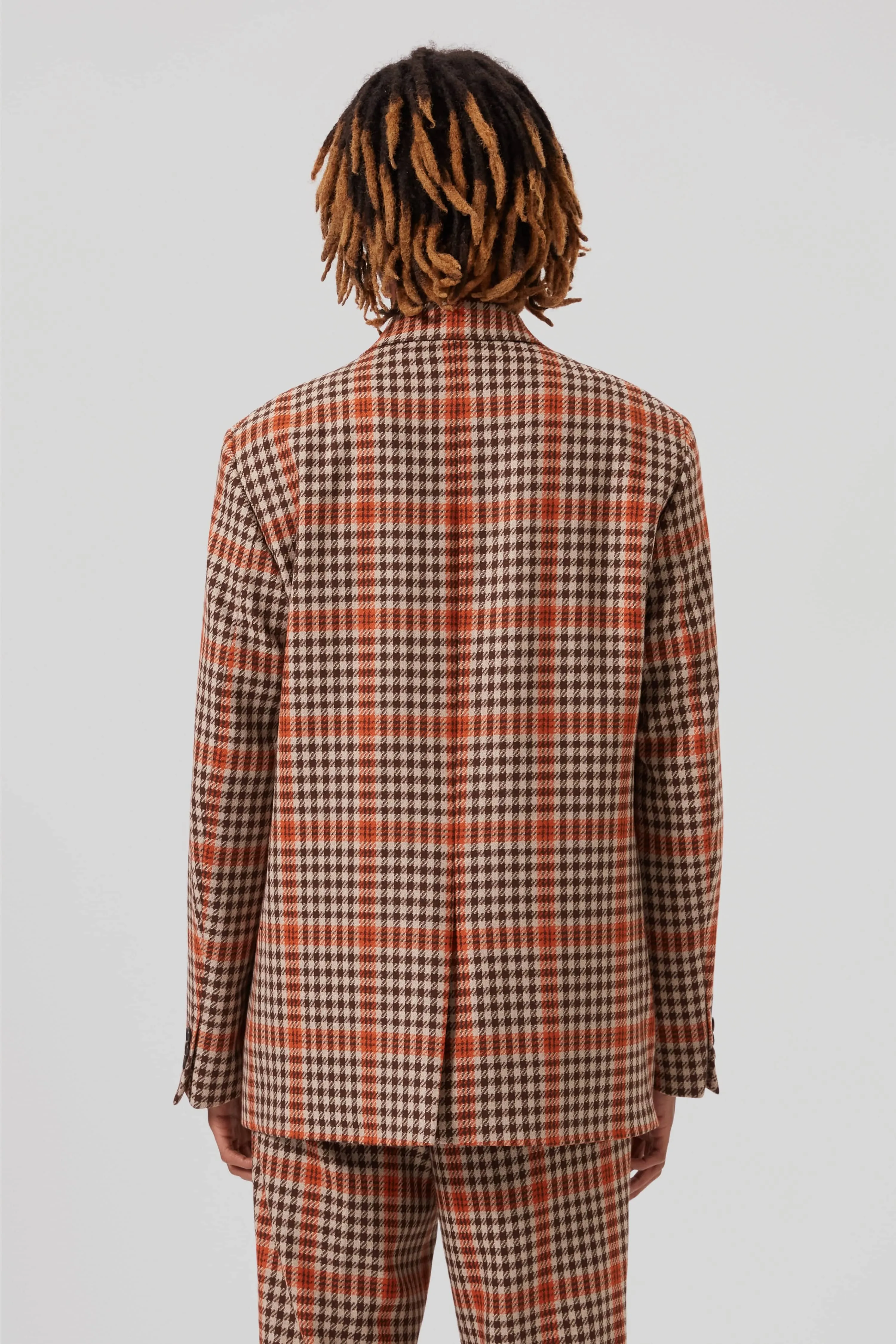 Pires Oversized Beige Check Jacket - ARCHIVE