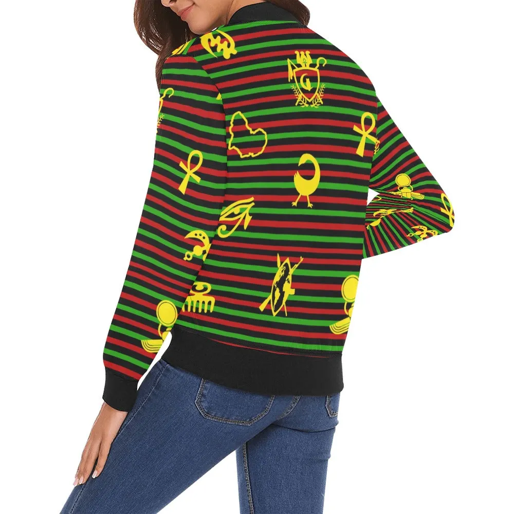 RBG KEMET All Over Print Bomber Jacket for Women