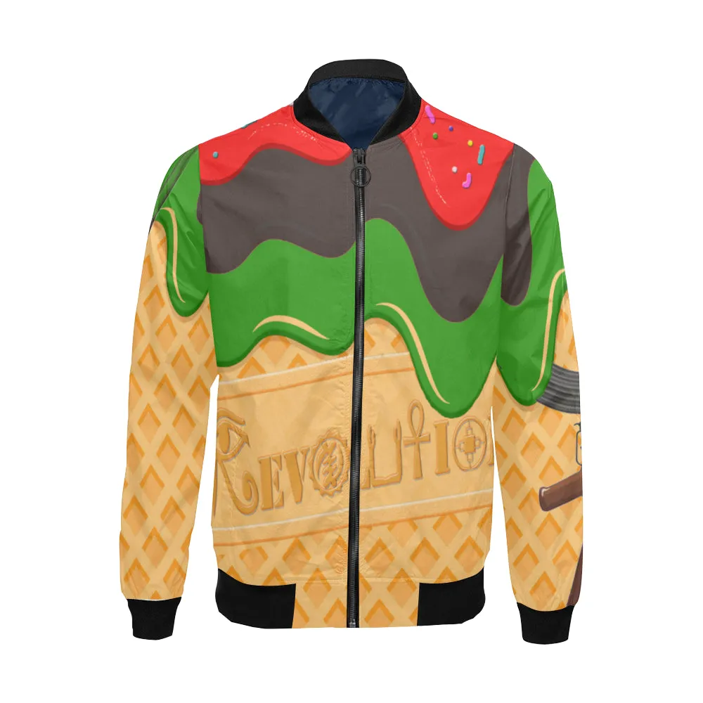 RBG Ravolution Cream Bomber Jacket for Men