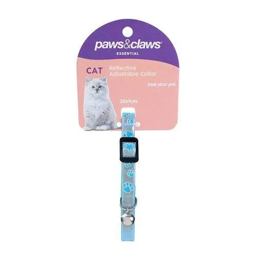 REFLECTIVE FLUORO CAT COLLAR WITH BELL