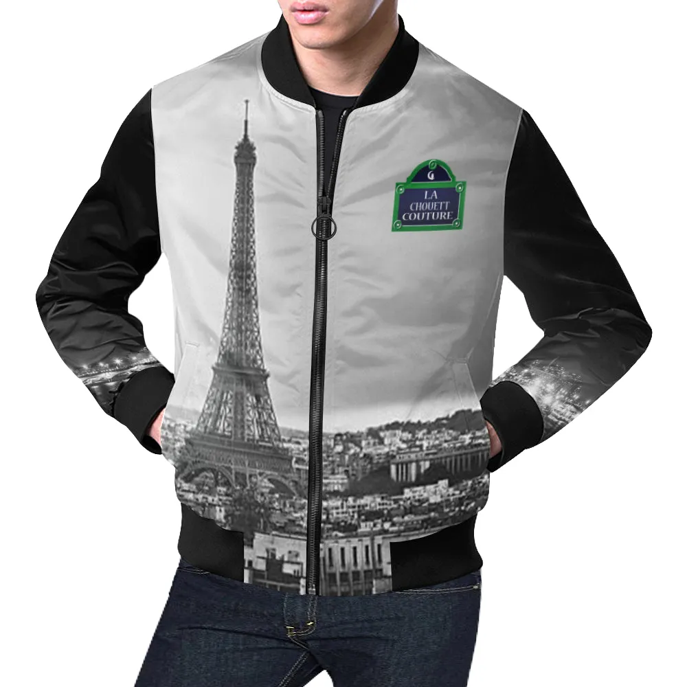 RUE DE PARIS All Over Print Bomber Jacket for Men