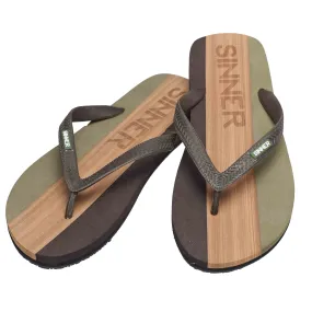 Sinner CAPITOLA Men's Flip Flops - Dark Green/ Light Brown