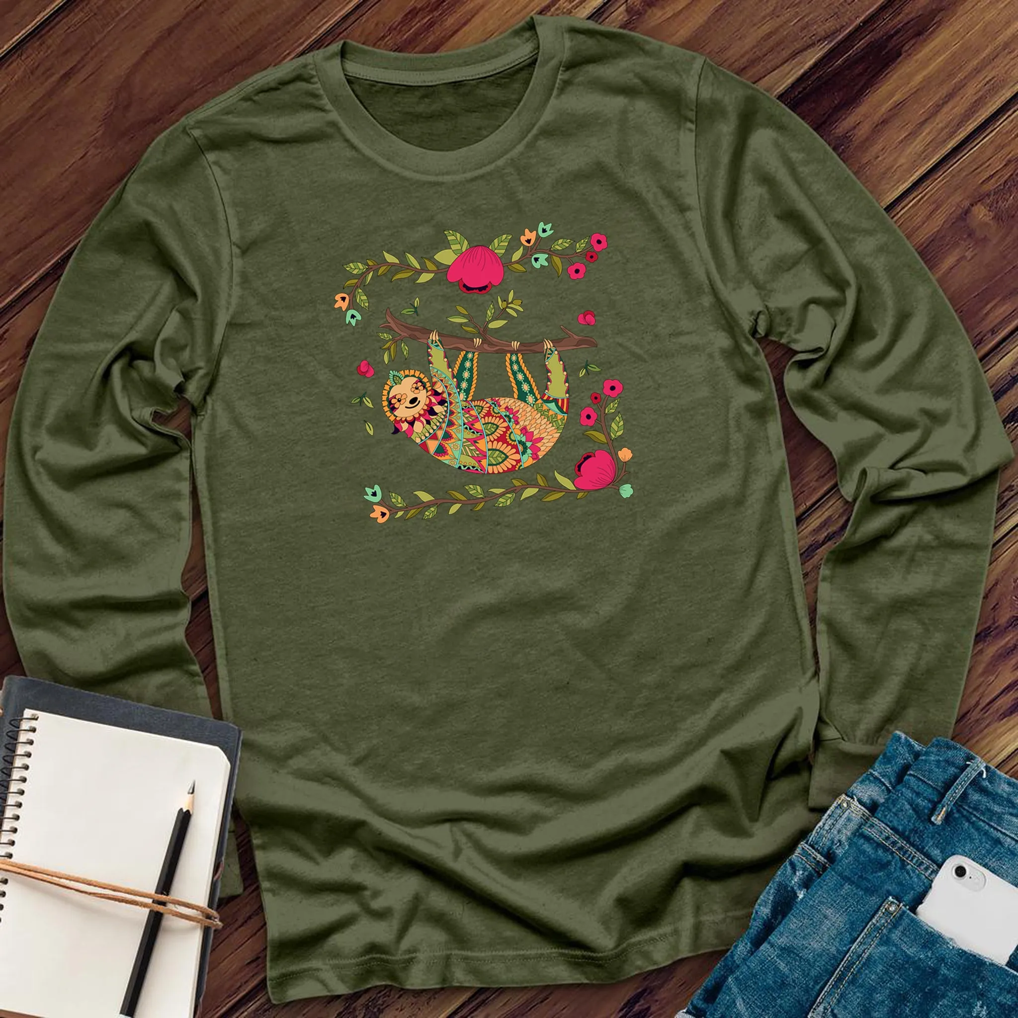 Sloth Mandala Long Sleeve