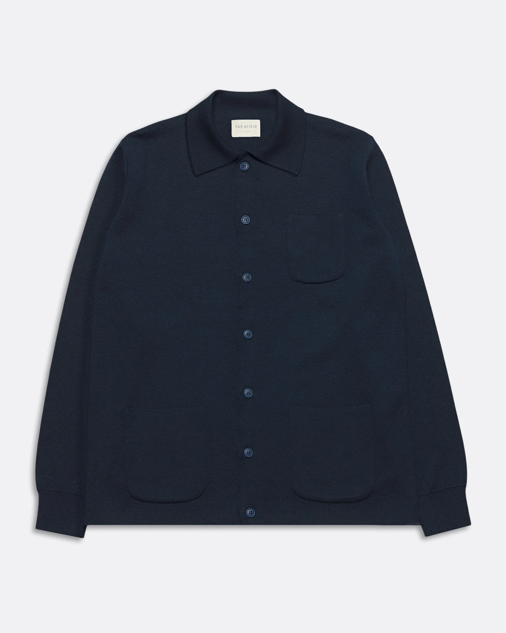 Station Cardigan - Navy Organic Cotton