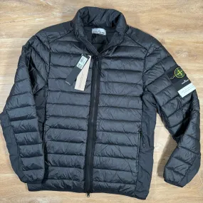 Stone Island Loom Woven Chambers Nylon Down-TC Jacket in Black