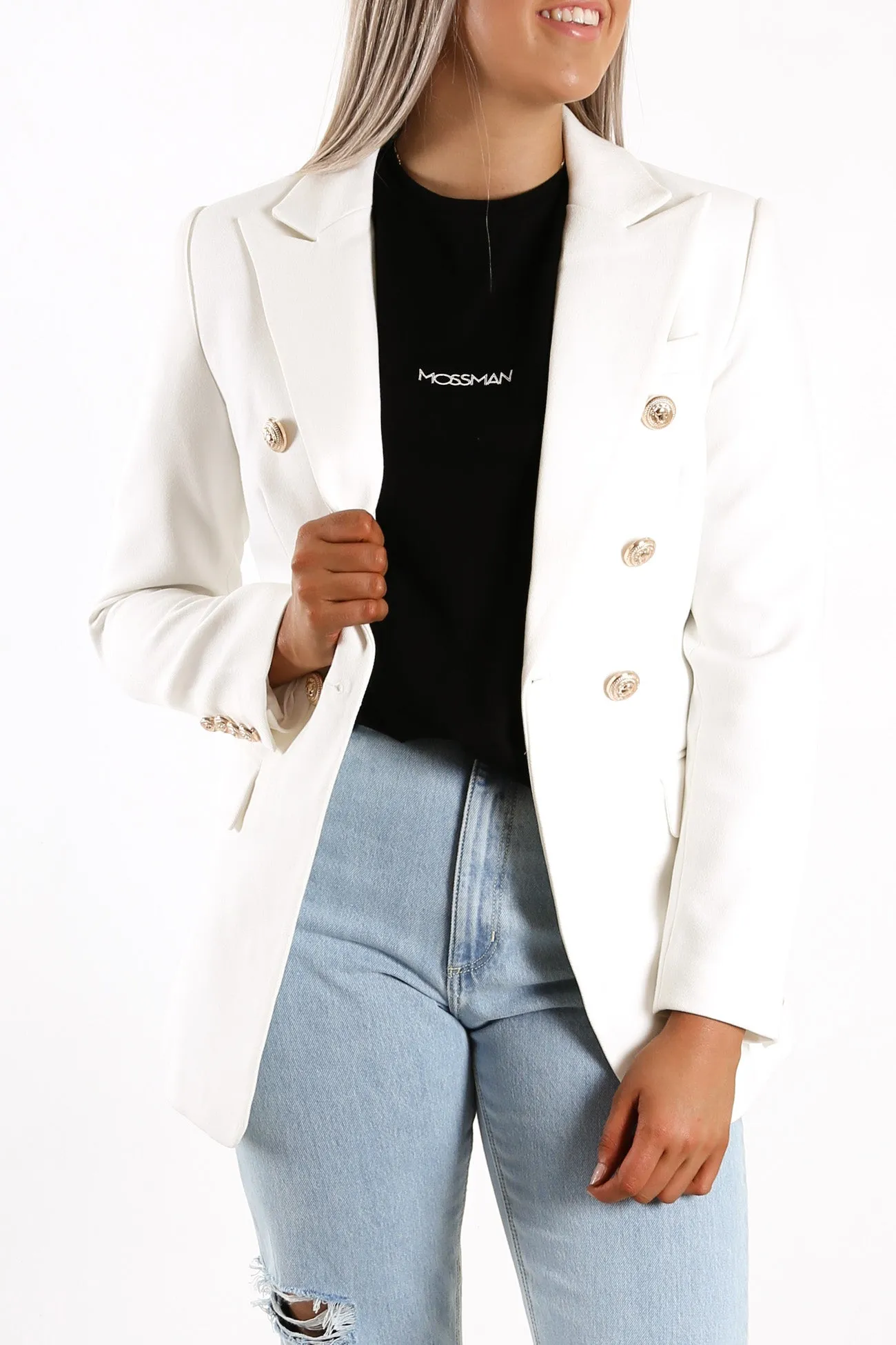 The Signature Blazer White