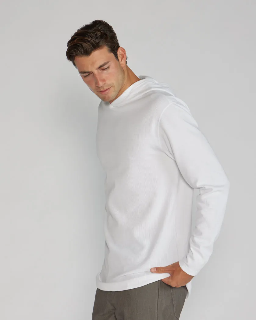 Thermal Hooded Drop-Cut Long Sleeve