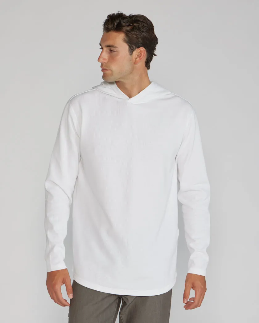 Thermal Hooded Drop-Cut Long Sleeve