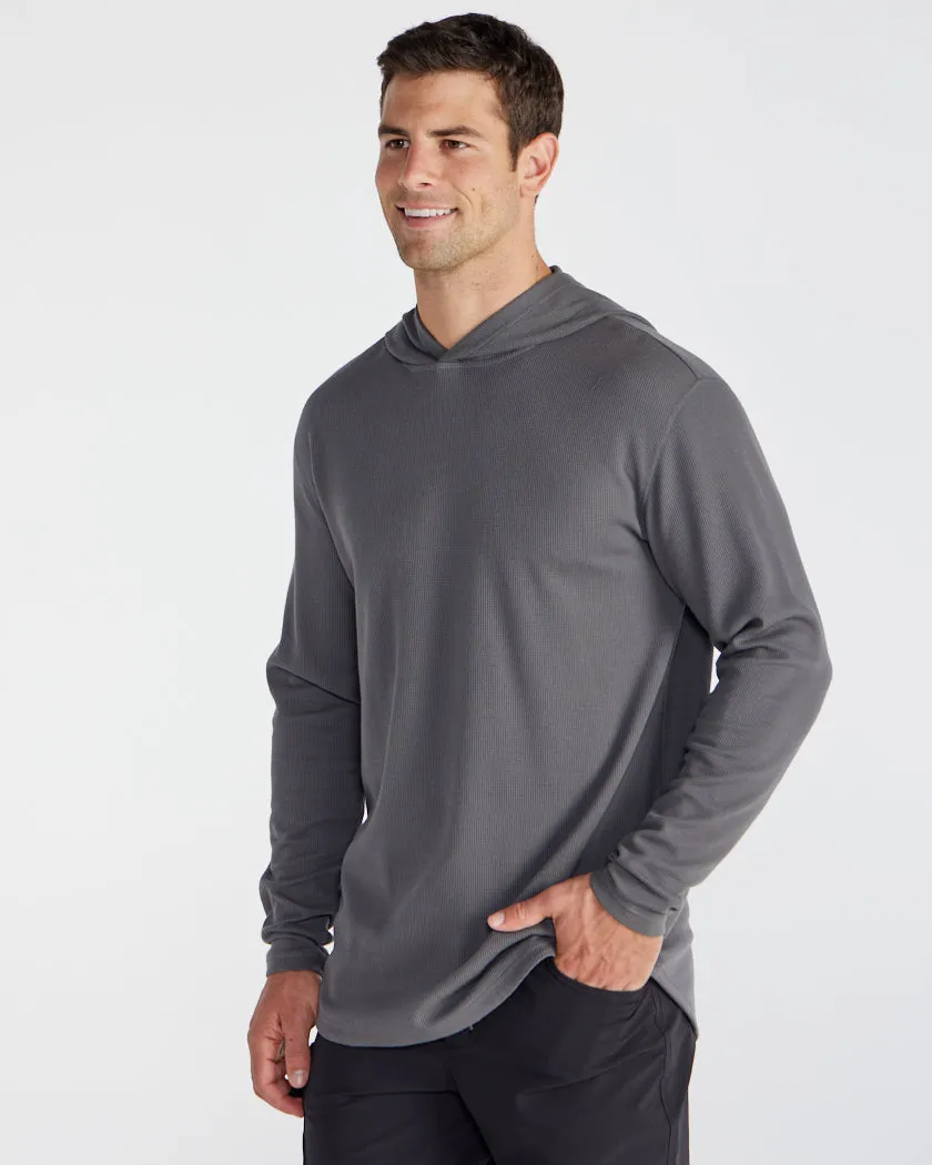 Thermal Hooded Drop-Cut Long Sleeve