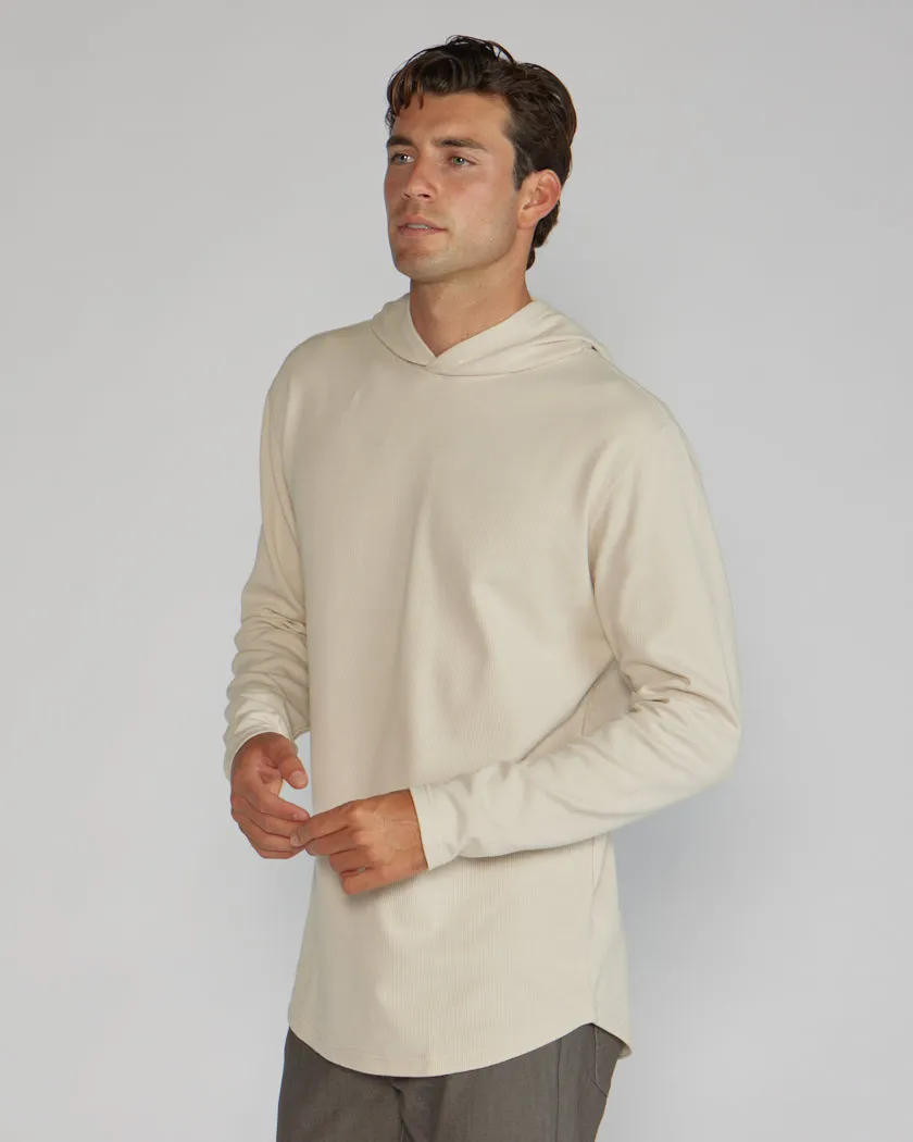 Thermal Hooded Drop-Cut Long Sleeve