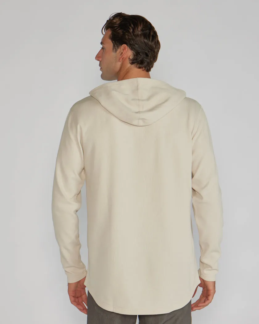 Thermal Hooded Drop-Cut Long Sleeve