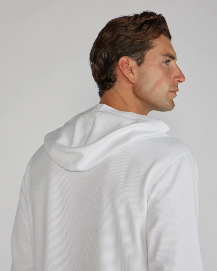 Thermal Hooded Drop-Cut Long Sleeve