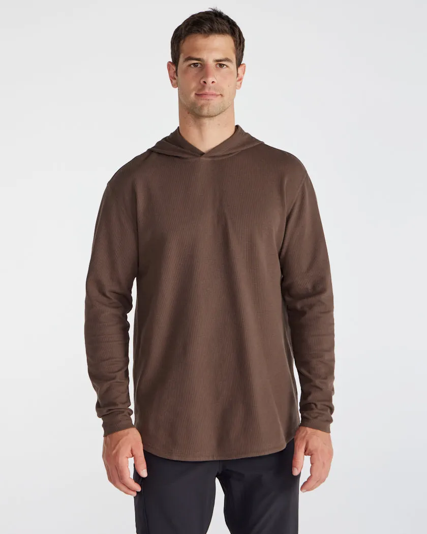 Thermal Hooded Drop-Cut Long Sleeve