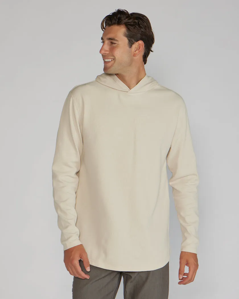 Thermal Hooded Drop-Cut Long Sleeve