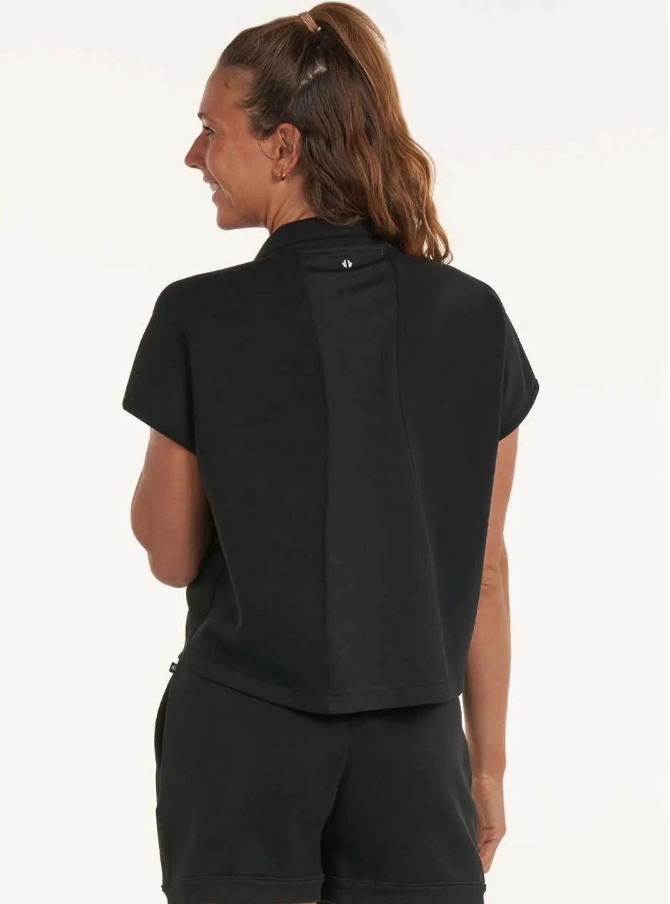 Thrive Société Women's Ellis Short Sleeve Jacket - Black