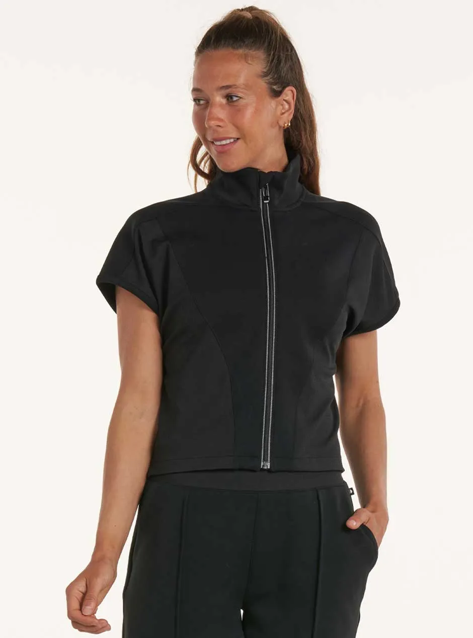 Thrive Société Women's Ellis Short Sleeve Jacket - Black