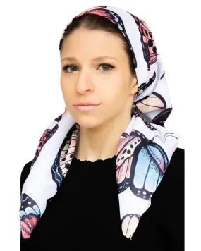 Tie Ur Knot Colorful Butterfly Print Square Scarf