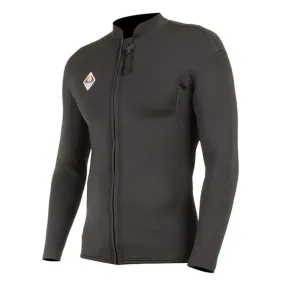 VISSLA 2MM SOLID SETS FRONT ZIP JACKET - BLK