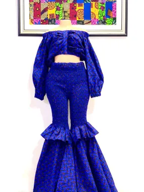 Wide Leg Smocked Pants