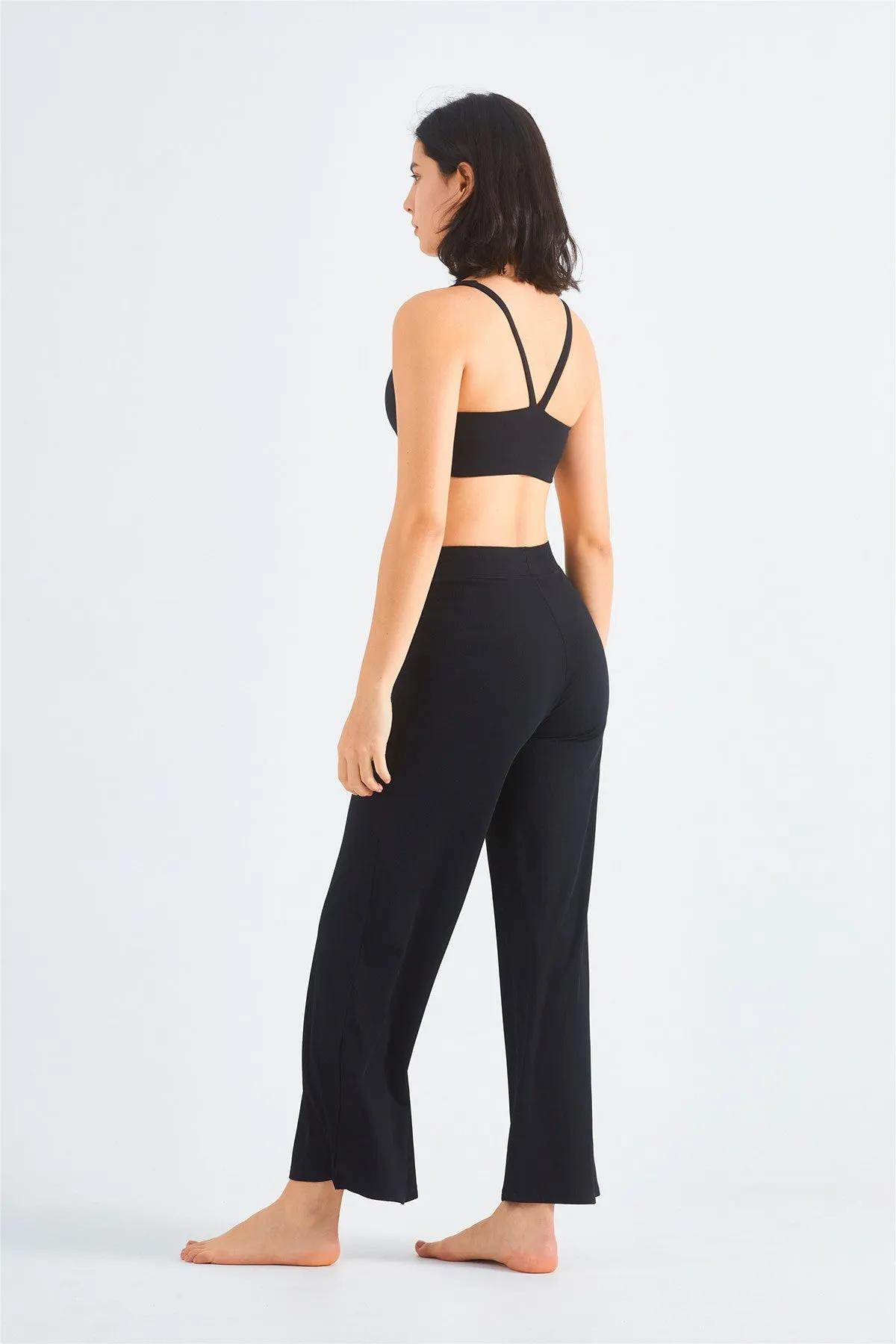 Wide-Leg Yoga Pants with Drawstring