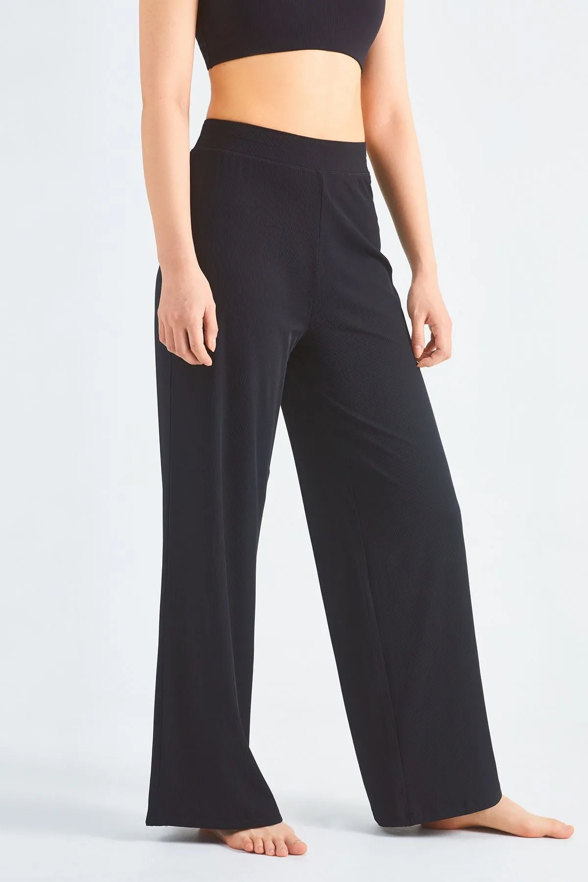 Wide-Leg Yoga Pants with Drawstring