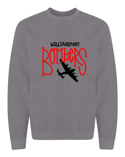 Williamsport Bombers - Bomber Plane - 2024 Design #5 - T-Shirt, Long Sleeve T-shirt, Crew Neck, Hooded Sweatshirt or 3/4 Sleeve Baseball Tee