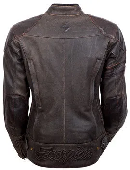 Women's Leather Rider Jacket - Catalina Brown