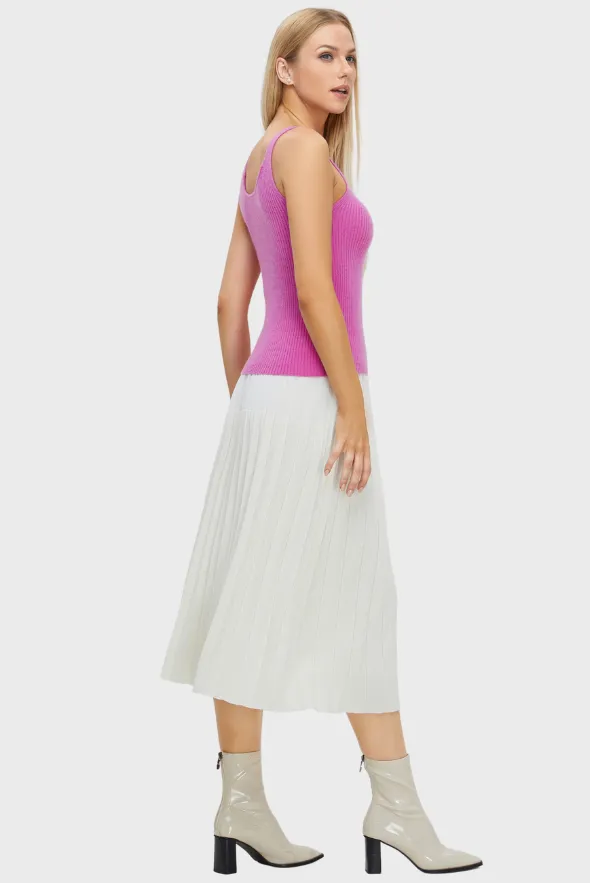 Women's Merino Gradient Pleated Skirt