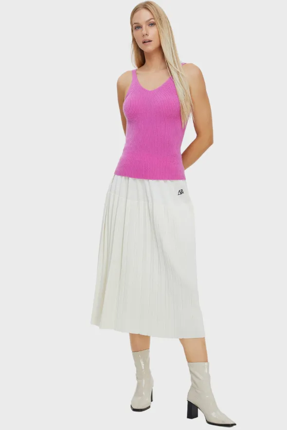 Women's Merino Gradient Pleated Skirt