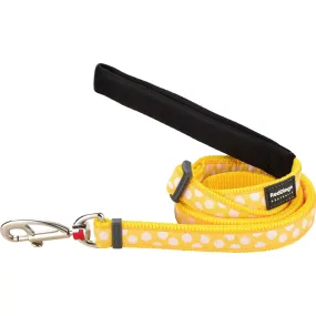 Yellow w/White Dots Dog Leash